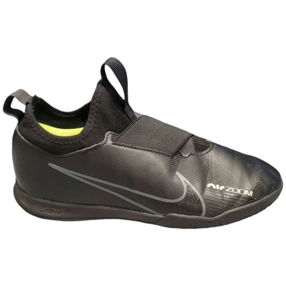 Nike Air Zoom Vapor Football Shoes Youth Sz 4.5 Black Leather Slip On DJ5619-001